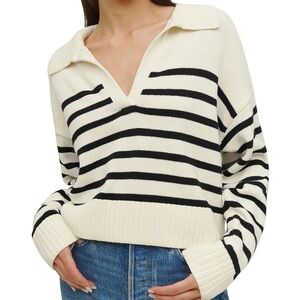 REFORMATION Francesco Cotton Polo Sweater